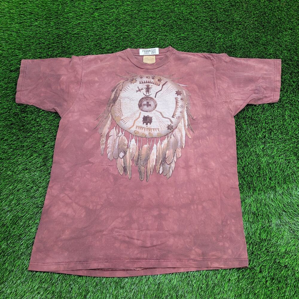 Vintage 1997 Native-American Shirt XL 25x31 Red Dreamcatcher